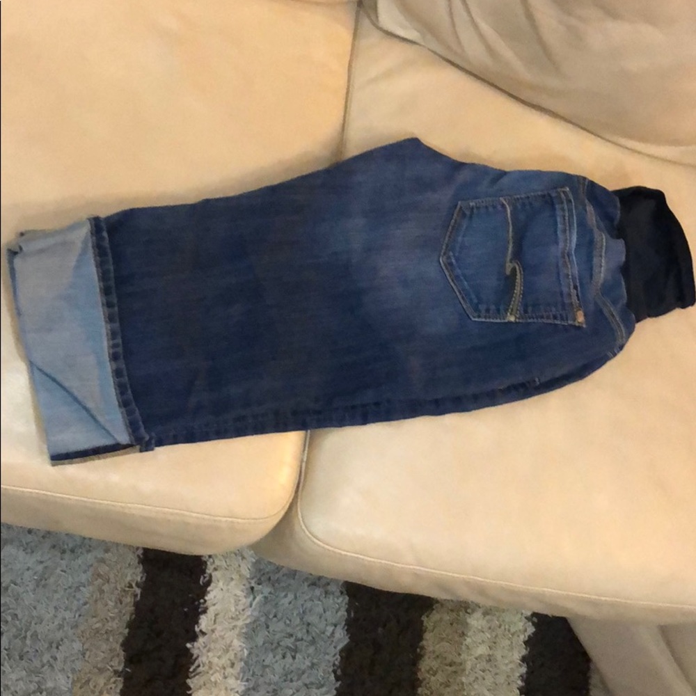 Mavi denim capris with cuff